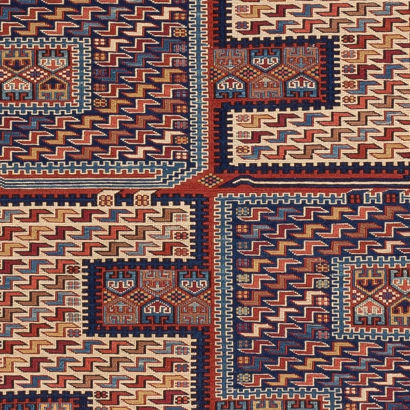 Kelim Afghan Teppich 170x212cm - mehrfarbig