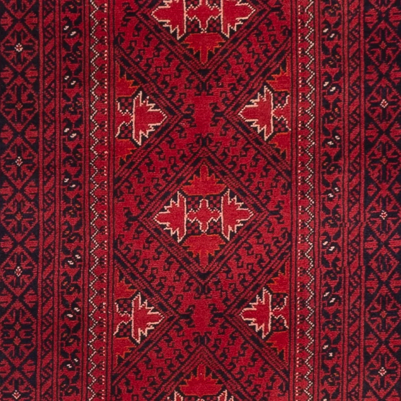 Afghan Teppich 77x390cm - Orientteppich - rot
