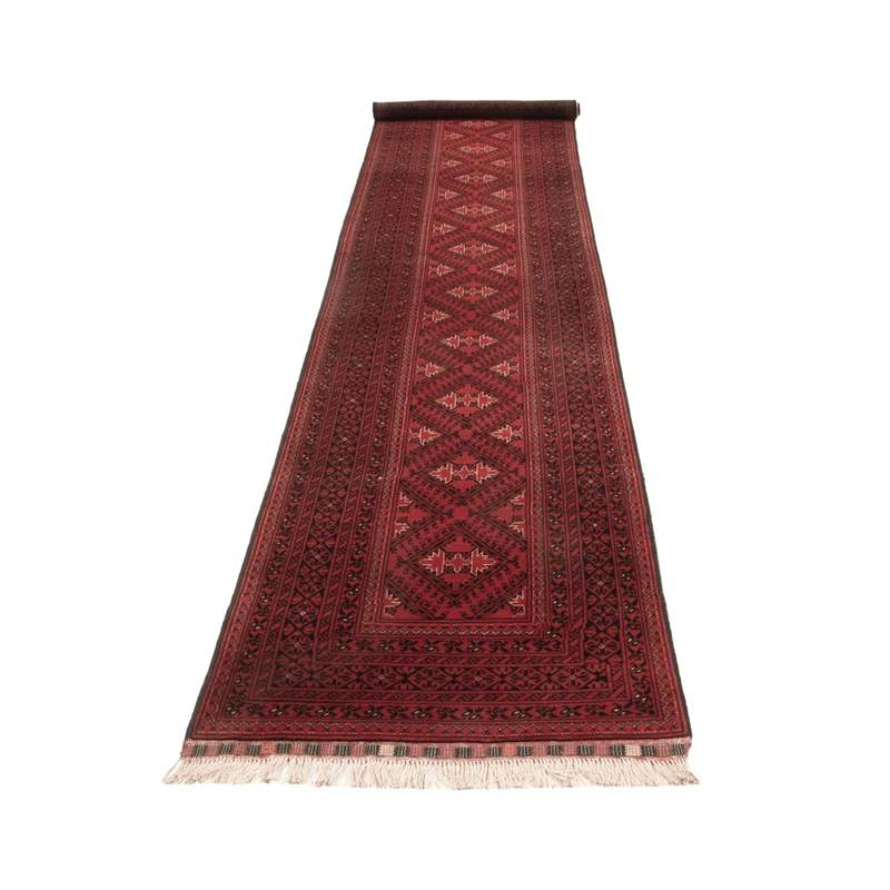 Afghan Teppich 77x390cm - Orientteppich - rot