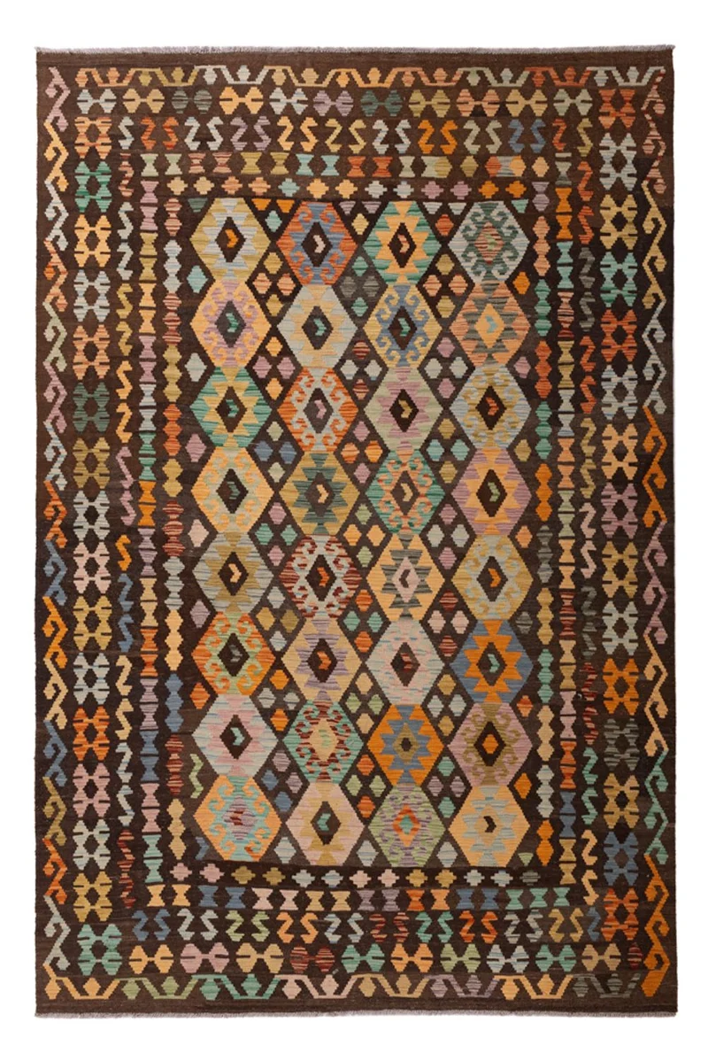 Kelim Maimene Teppich 200x303cm - mehrfarbig
