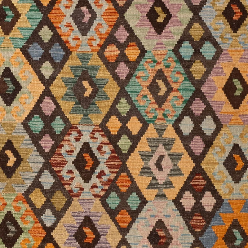 Kelim Maimene Teppich 200x303cm - mehrfarbig