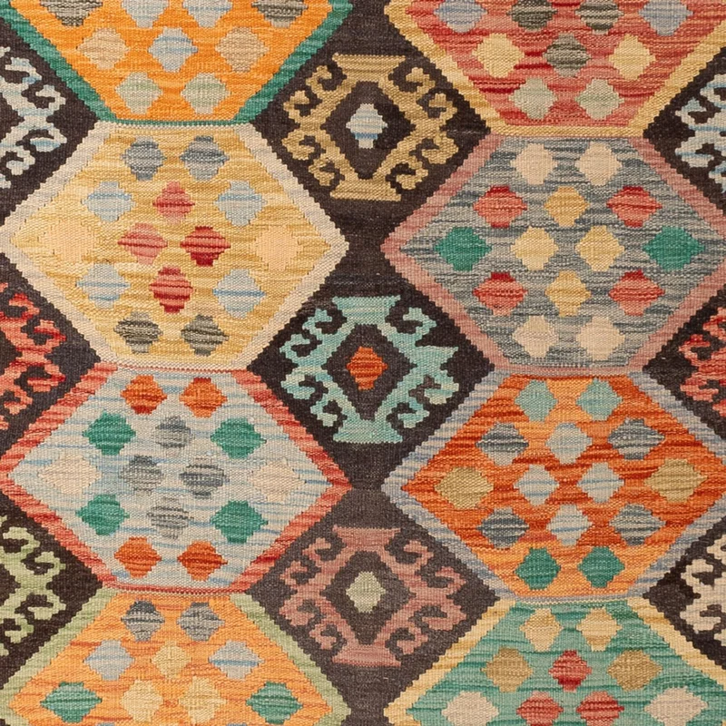 Kelim Maimene Teppich 204x297cm - mehrfarbig