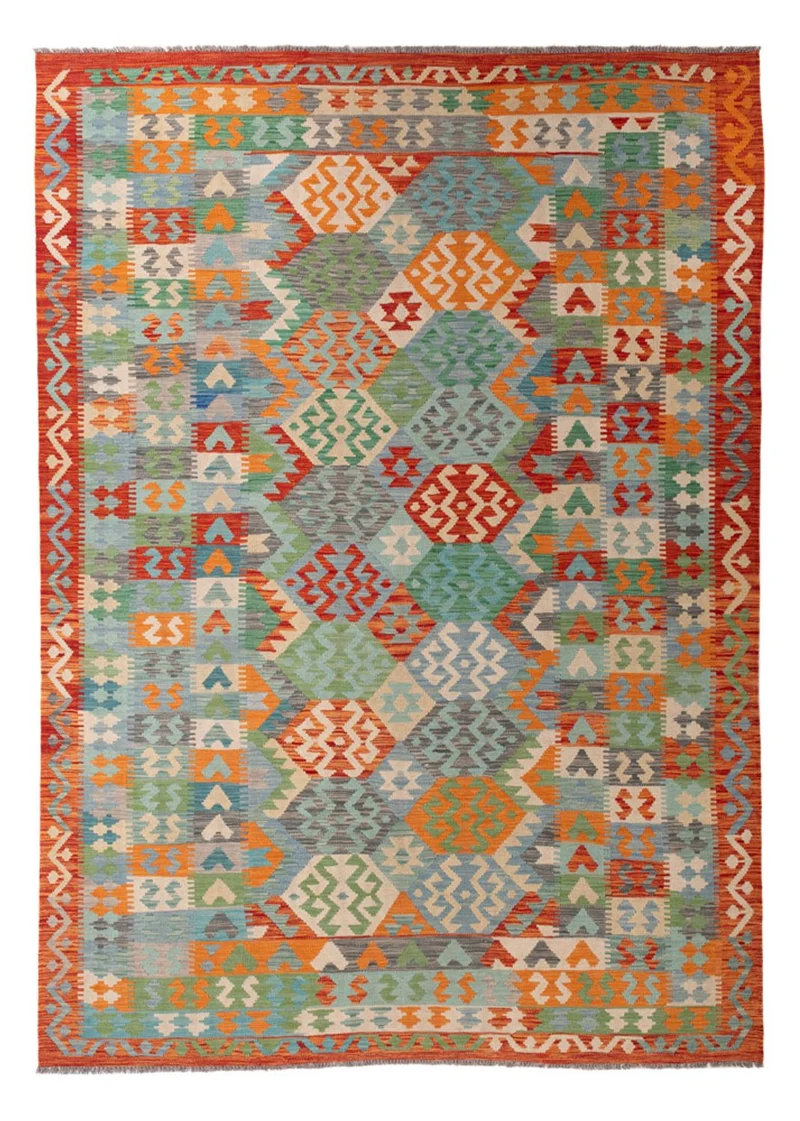 Kelim Maimene Teppich 211x287cm - mehrfarbig