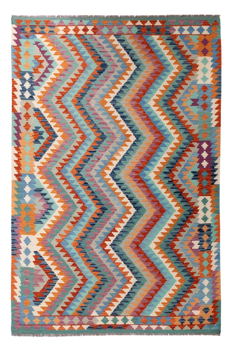 Kelim Maimene Teppich 199x298cm - mehrfarbig