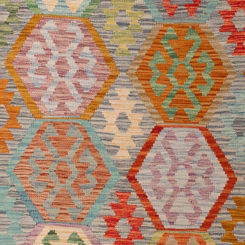 Kelim Maimene Teppich 202x294cm - mehrfarbig