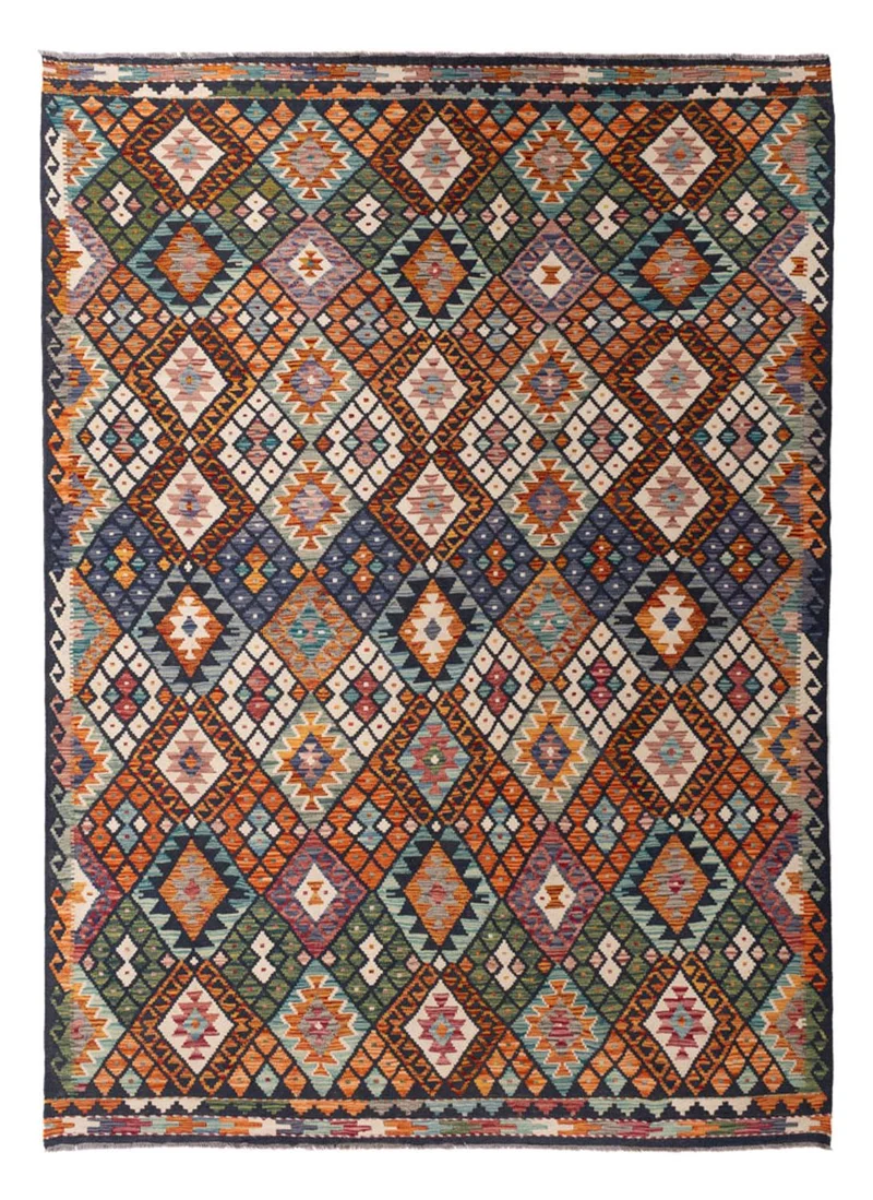 Kelim Maimene Teppich 206x290cm - mehrfarbig
