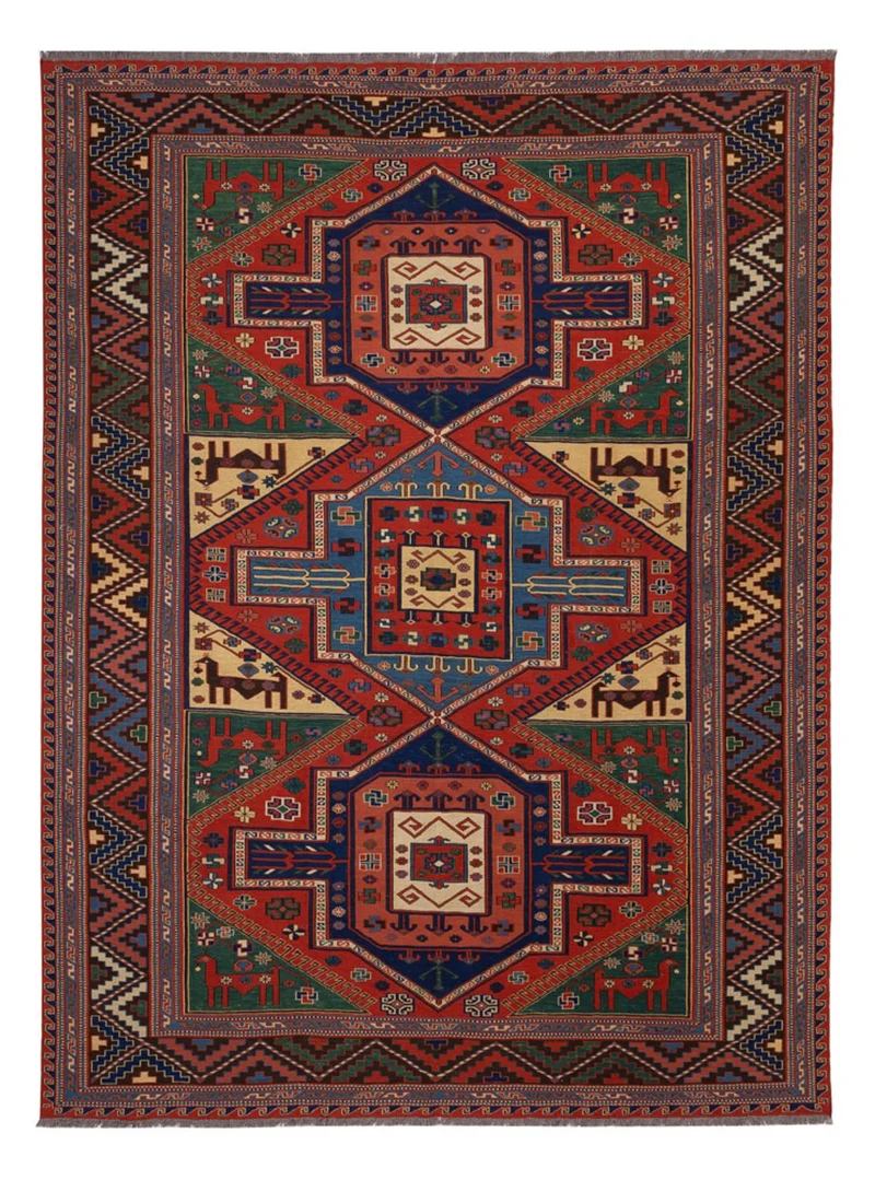 Kelim Afghan Teppich 205x276cm - rot