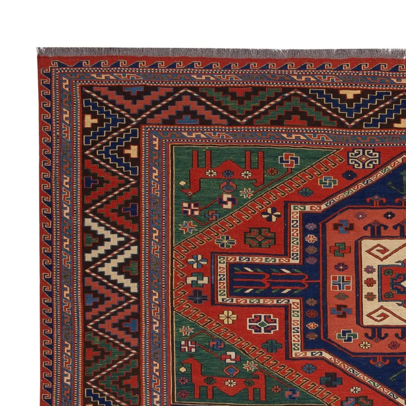 Kelim Afghan Teppich 205x276cm - rot