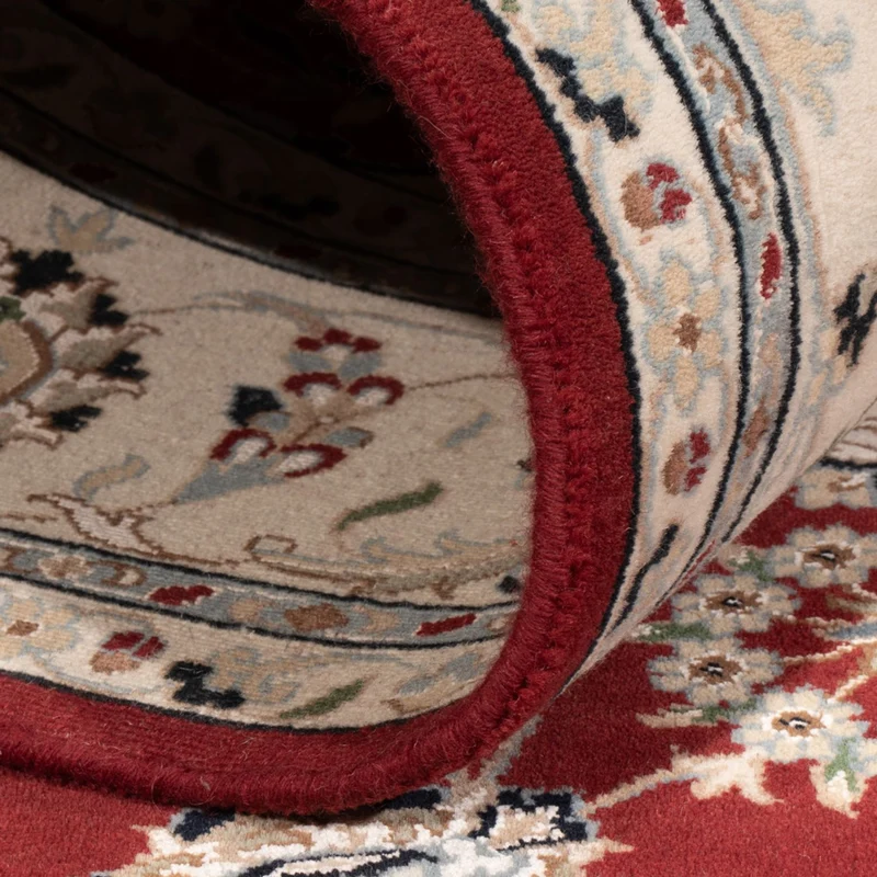 Indo Nain Teppich 200x303cm - Orientteppich - dunkelrot