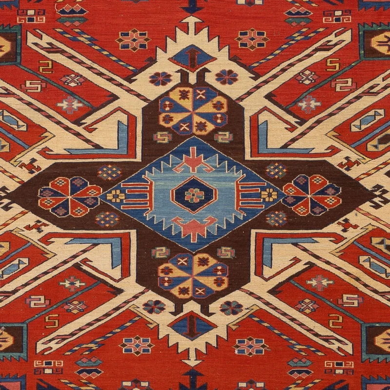 Kelim Afghan Teppich 198x282cm - rot