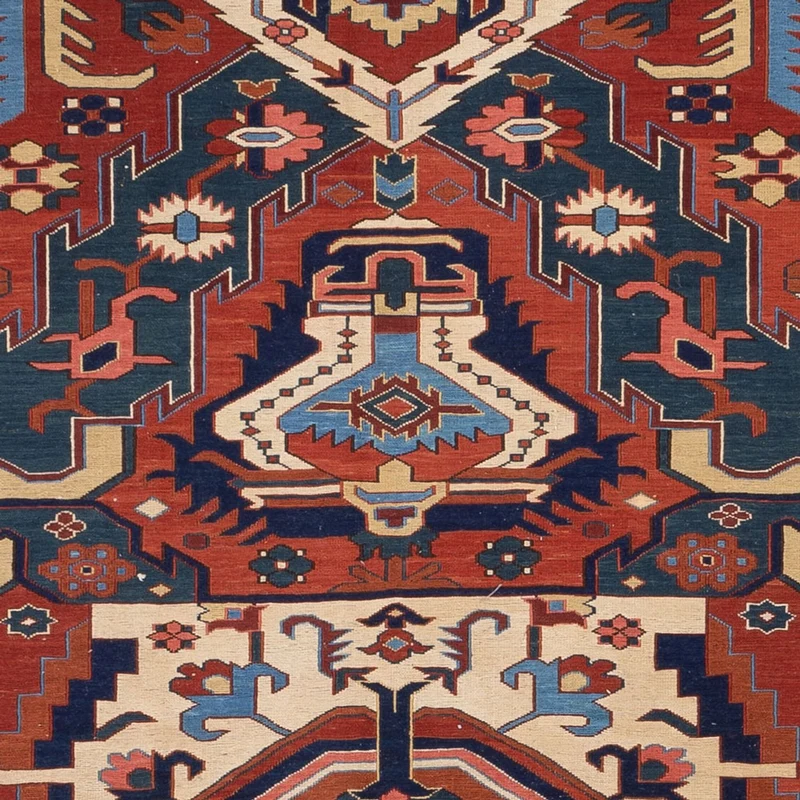 Kelim Afghan Teppich 194x256cm - mehrfarbig