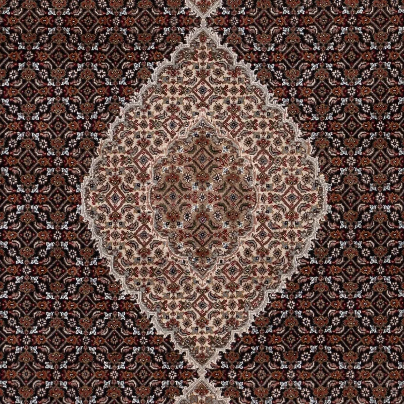 Indo Täbriz Teppich 203x259cm - Orientteppich - dunkelbeige