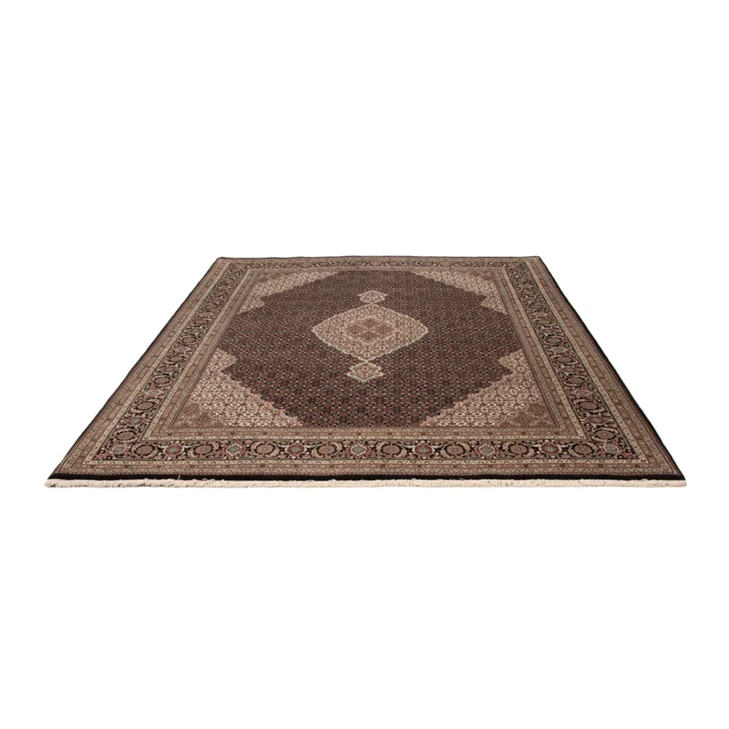 Indo Täbriz Teppich 203x259cm - Orientteppich - dunkelbeige