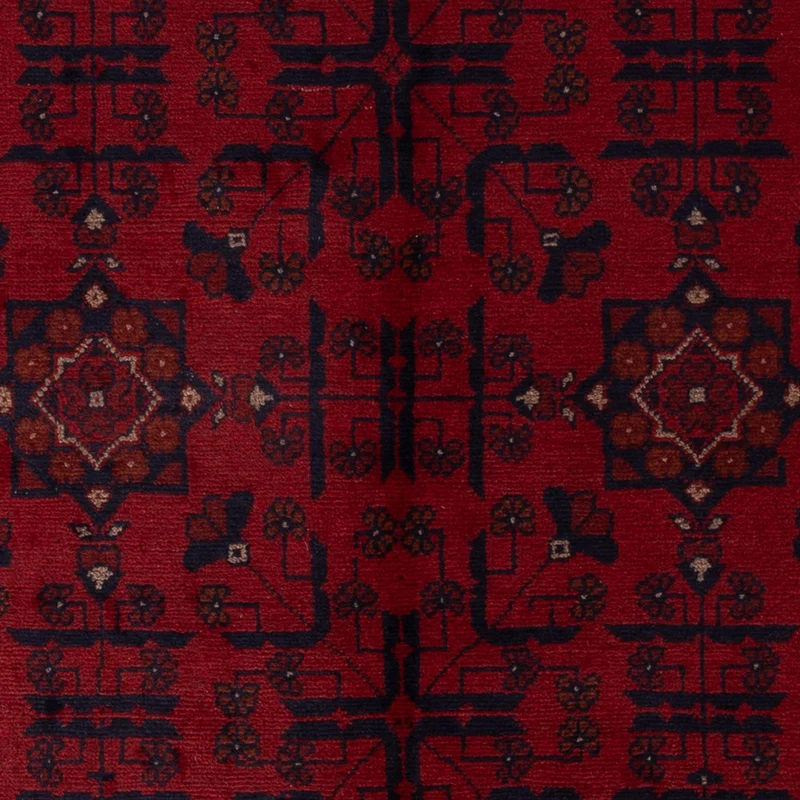 Afghan Teppich - Kunduz - 127 x 192 cm - dunkelrot