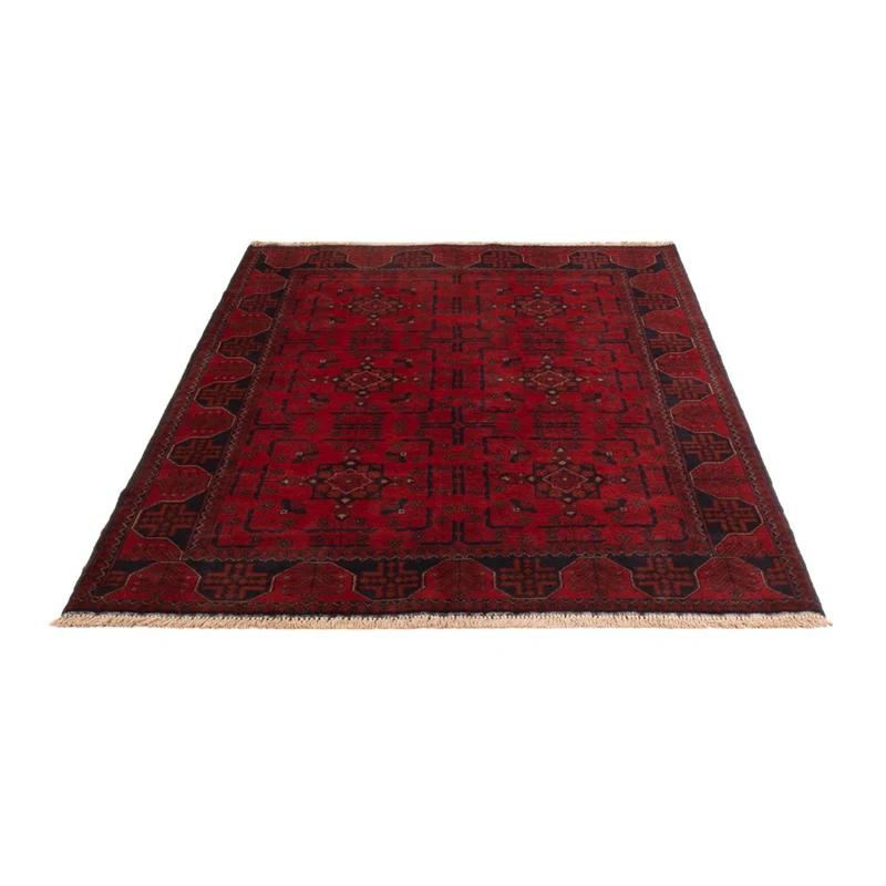 Afghan Teppich - Kunduz - 127 x 192 cm - dunkelrot