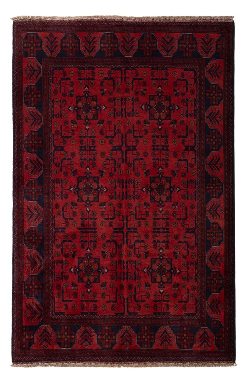 Khal Mohammadi Teppich 127x193cm - Orientteppich - dunkelrot