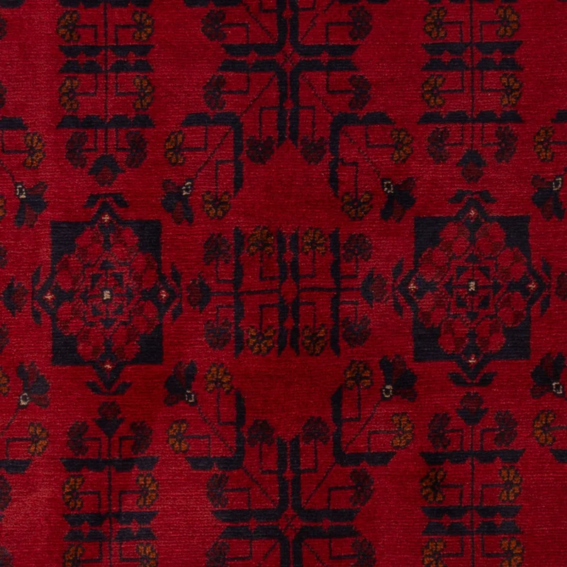 Afghan Teppich - Kunduz - 125 x 195 cm - dunkelrot