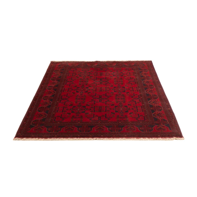 Afghan Teppich - Kunduz - 125 x 195 cm - dunkelrot
