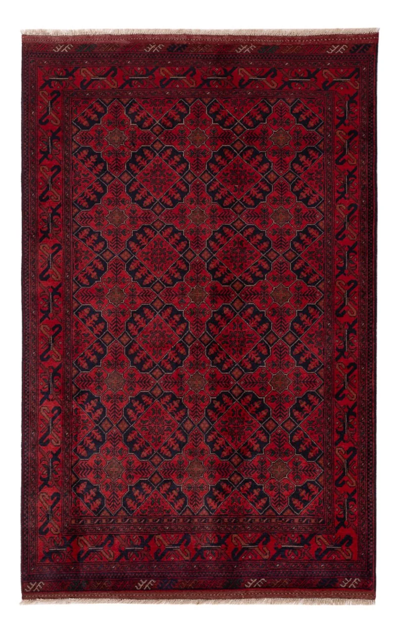 Khal Mohammadi Teppich 125x198cm - Orientteppich - dunkelrot
