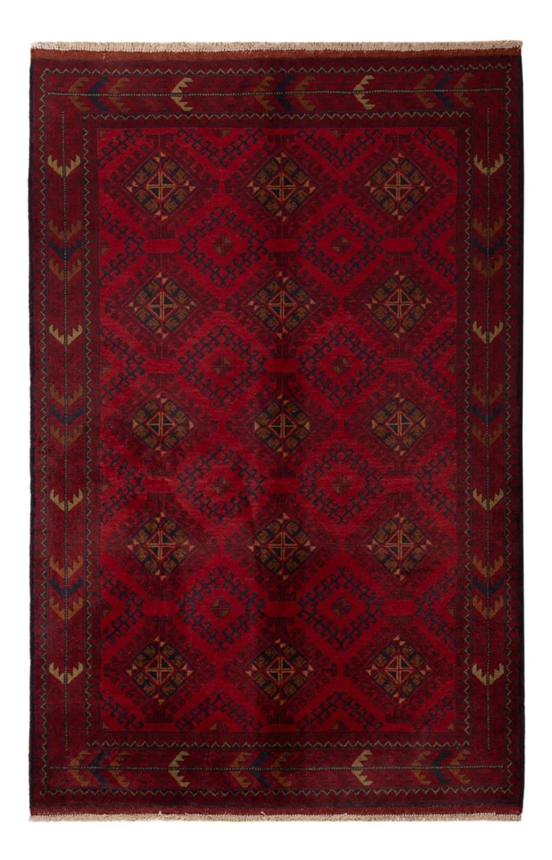 Khal Mohammadi Teppich 125x196cm - Orientteppich - dunkelrot