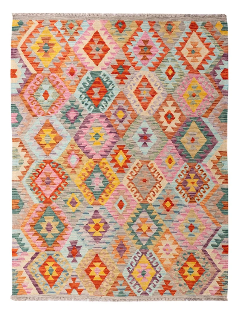 Kelim Maimene Teppich 133x171cm - mehrfarbig
