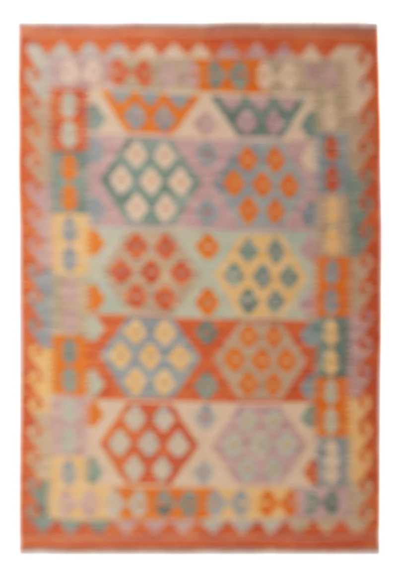 Kelim Maimene Teppich 124x182cm - mehrfarbig