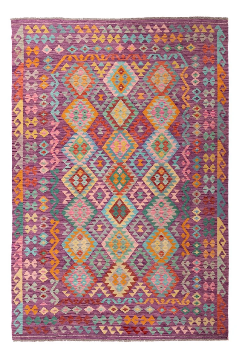 Kelim Maimene Teppich 200x301cm - mehrfarbig