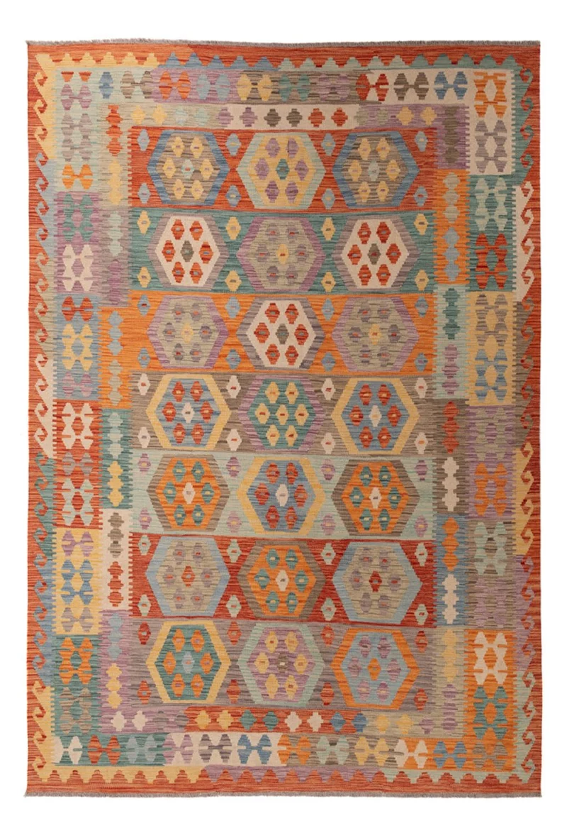 Kelim Maimene Teppich 203x294cm - mehrfarbig