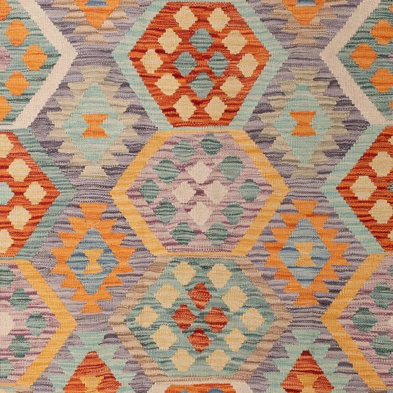 Kelim Maimene Teppich 200x296cm - mehrfarbig