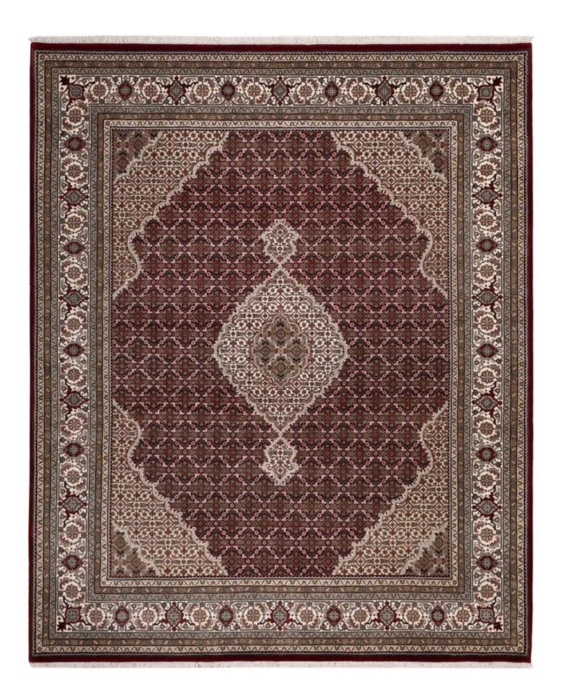 Indo Täbriz Teppich 205x256cm - Orientteppich - dunkelbeige