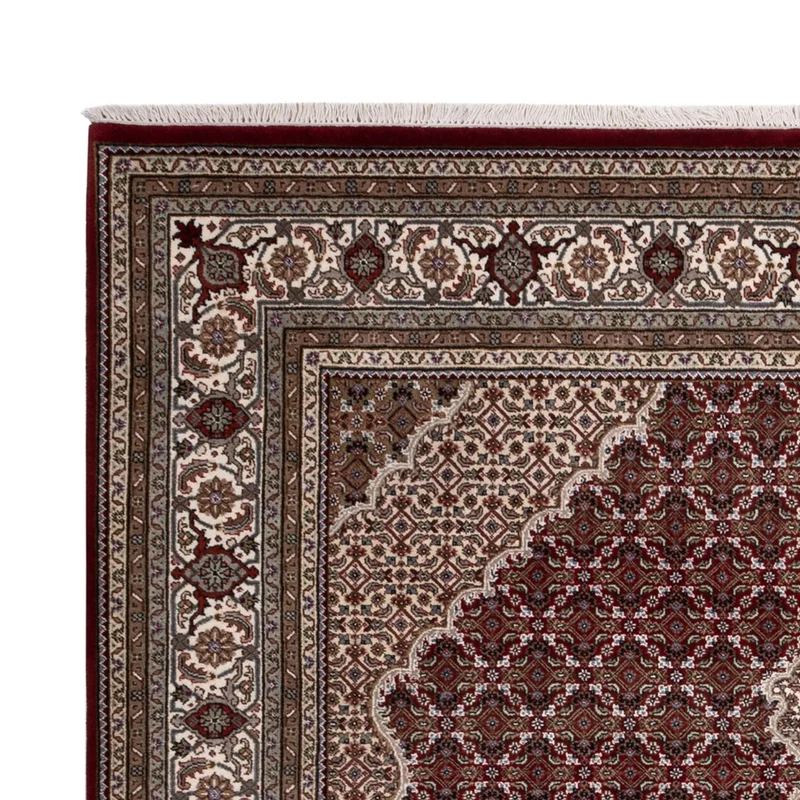 Indo Täbriz Teppich 205x256cm - Orientteppich - dunkelbeige