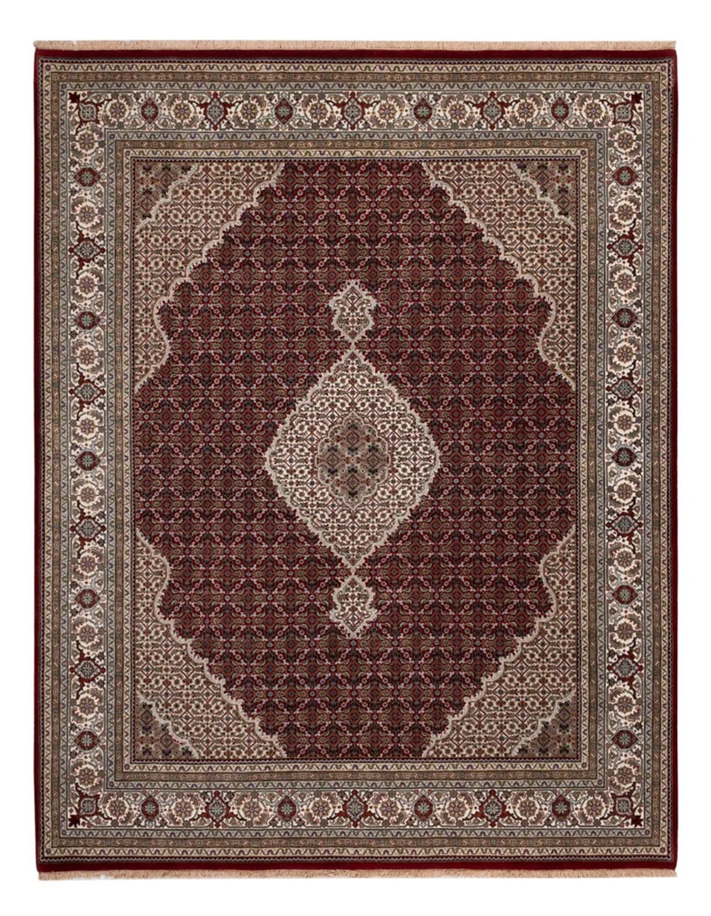 Indo Täbriz Teppich 202x257cm - Orientteppich - dunkelbeige