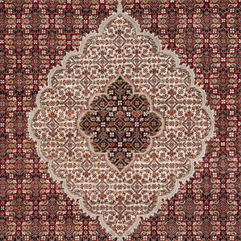 Indo Täbriz Teppich 198x255cm - Orientteppich - dunkelbeige