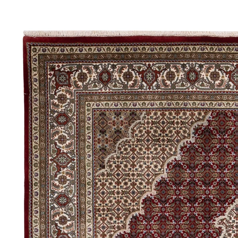 Indo Täbriz Teppich 185x275cm - Orientteppich - dunkelbeige