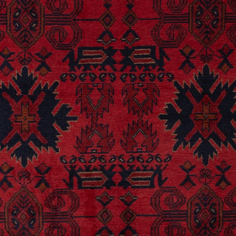 Afghan Teppich - Kunduz - 123 x 199 cm - dunkelrot