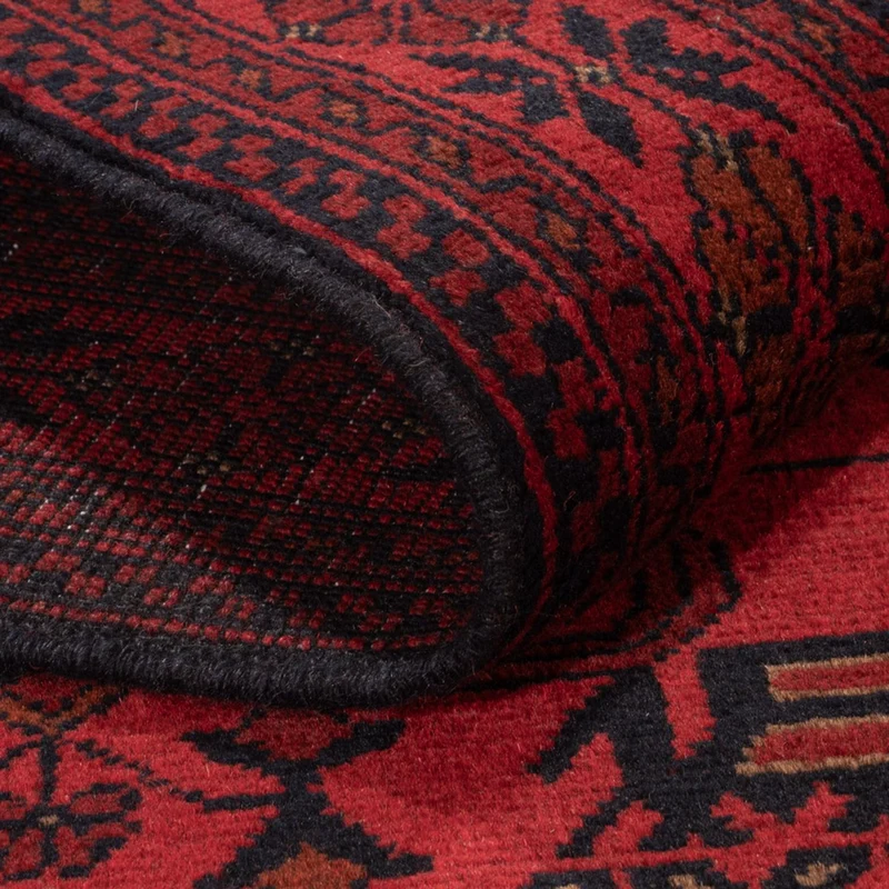 Afghan Teppich - Kunduz - 123 x 199 cm - dunkelrot