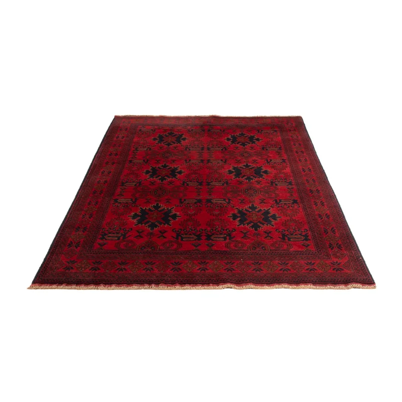 Afghan Teppich - Kunduz - 123 x 199 cm - dunkelrot