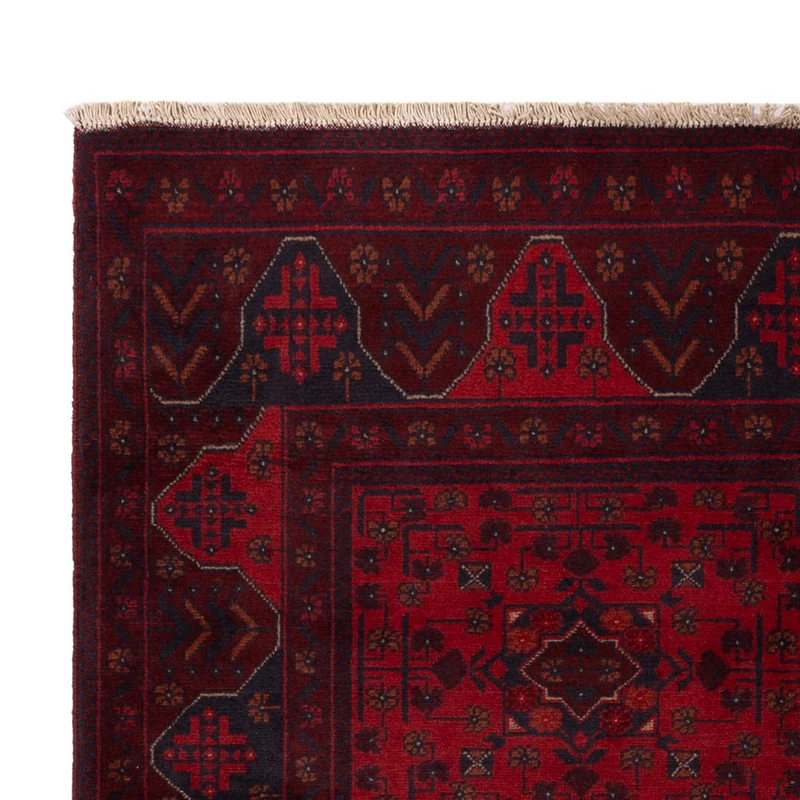 Afghan Teppich - Kunduz - 125 x 194 cm - rot