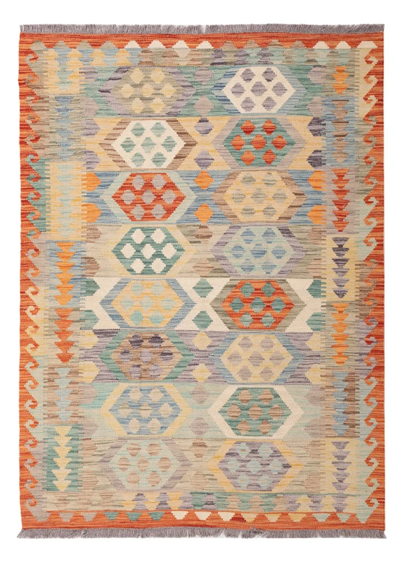 Kelim Maimene Teppich 126x179cm - mehrfarbig
