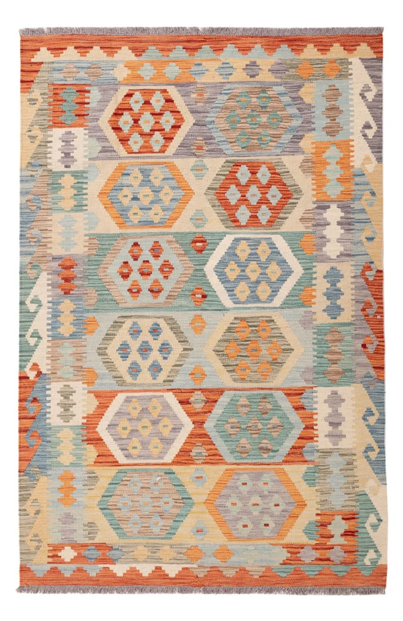 Kelim Maimene Teppich 119x187cm - mehrfarbig