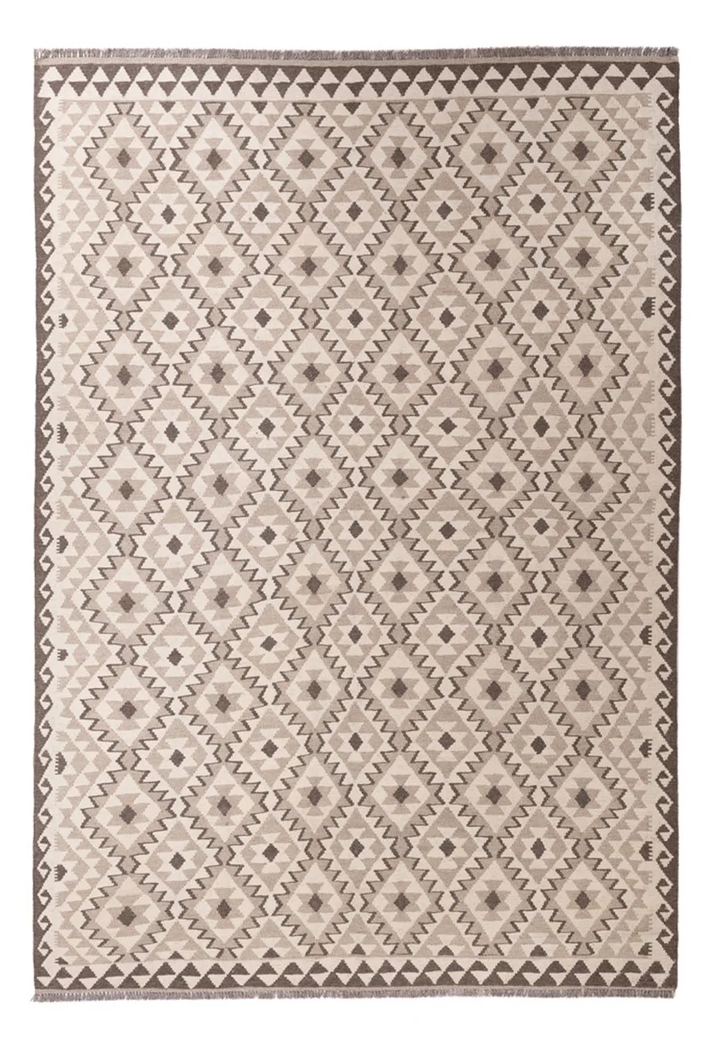Kelim Maimene Teppich 202x290cm - hellgrau