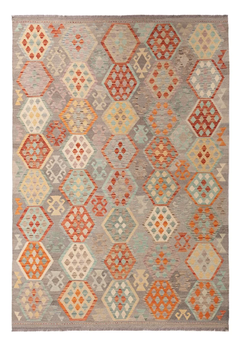 Kelim Maimene Teppich 202x288cm - mehrfarbig