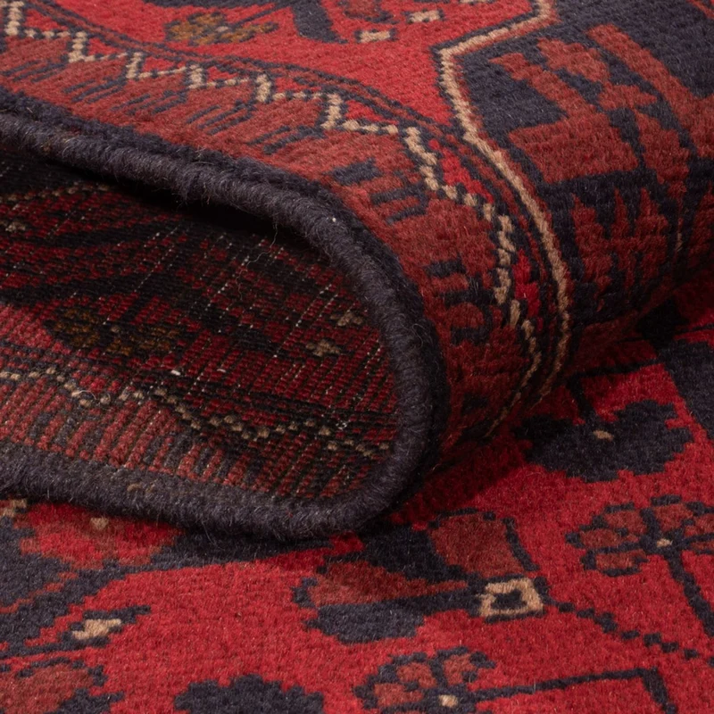 Afghan Teppich - Kunduz - 121 x 196 cm - dunkelrot