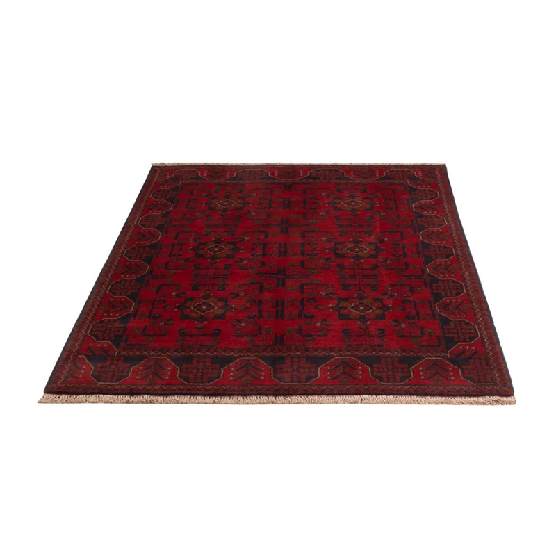 Afghan Teppich - Kunduz - 121 x 196 cm - dunkelrot