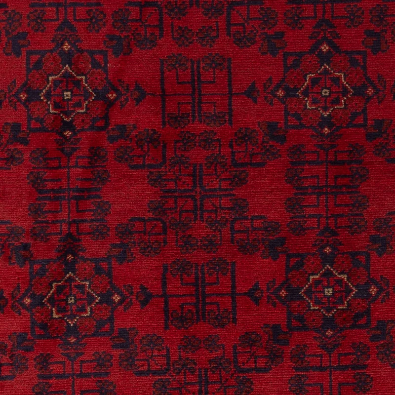 Afghan Teppich - Kunduz - 124 x 193 cm - dunkelrot