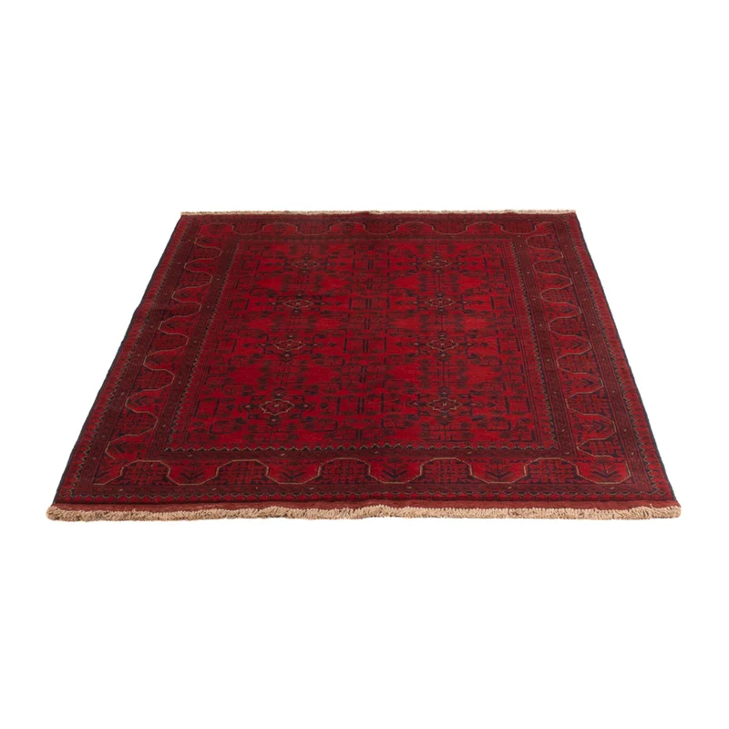Afghan Teppich - Kunduz - 124 x 193 cm - dunkelrot