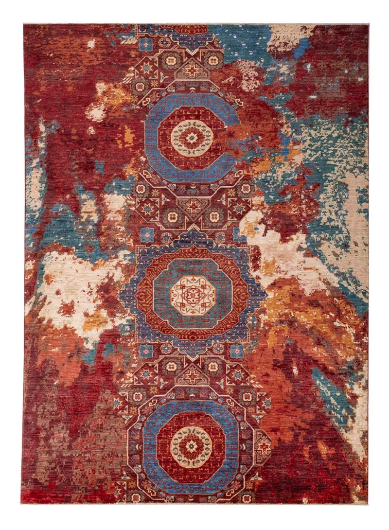 Designer Teppich 210x296cm - mehrfarbig