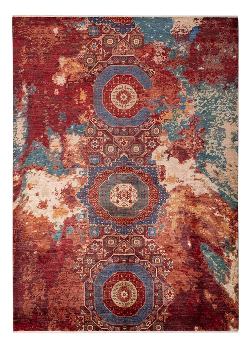 Designer Teppich 211x293cm - mehrfarbig