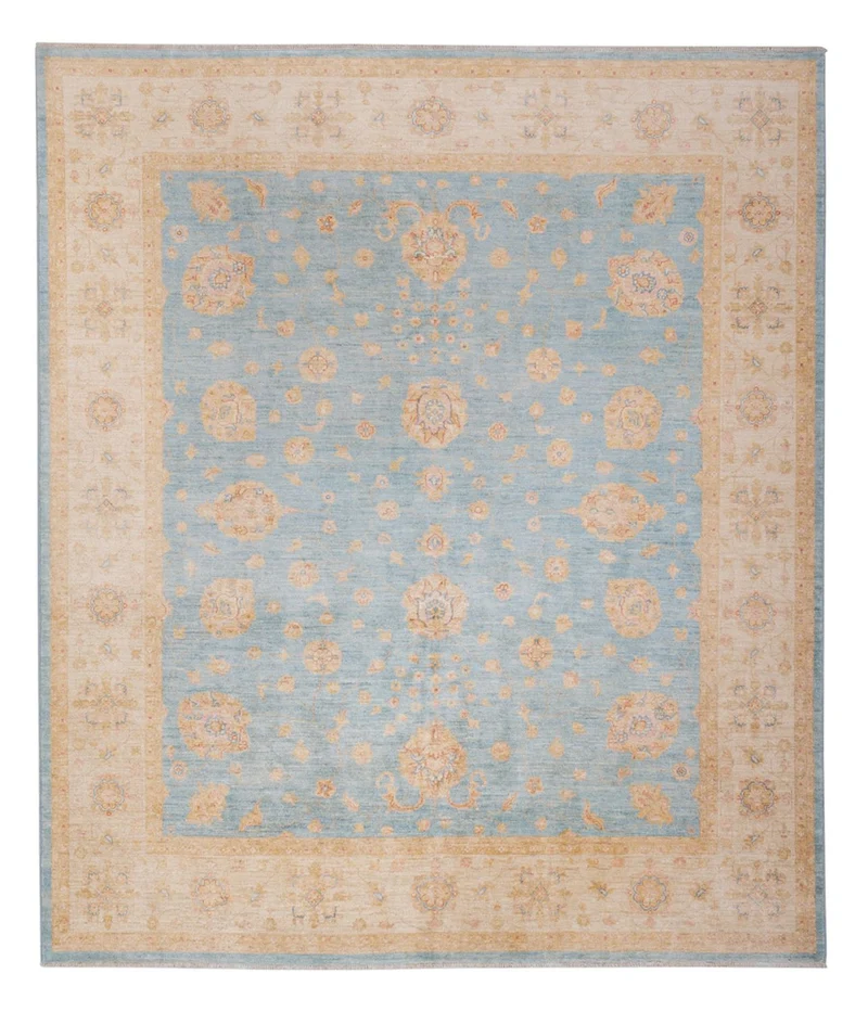 Ziegler Teppich 256x295cm - Orientteppich - hellblau