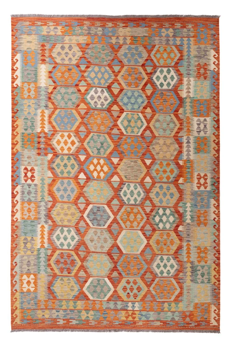 Kelim Maimene Teppich 200x295cm - mehrfarbig